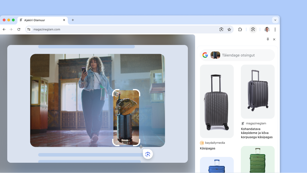 Google Lens tootelehel.
