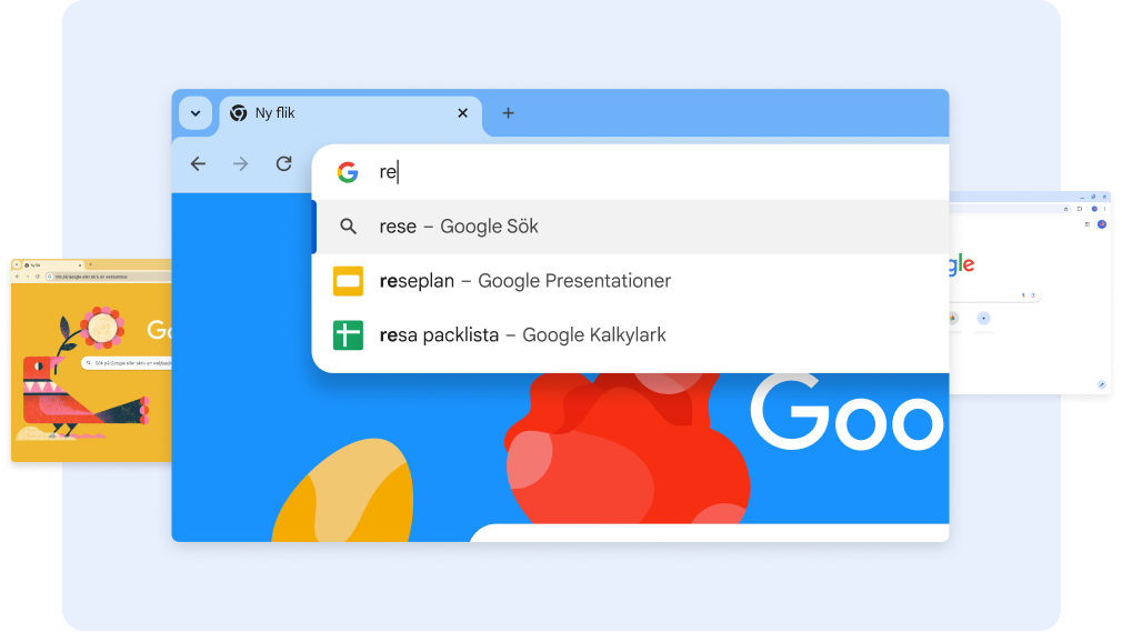 En sökning på ”se” visar dig semesterdokument. Om du sedan trycker på en Kalkylark-genväg får du upp ett kalkylark med en semesterpacklista.